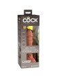 KING COCK - ELITE DILDO REALISTICO VIBRADOR  15.2 CM CARAMELO