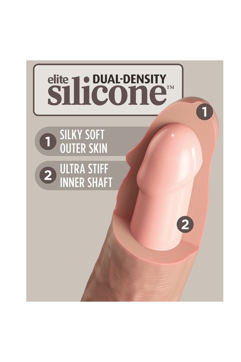 KING COCK - ELITE DILDO REALISTICO VIBRADOR & SILICONA 15.2 CM