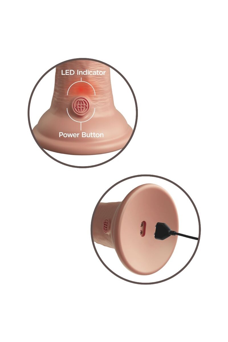 KING COCK - ELITE DILDO REALISTICO VIBRADOR & SILICONA 15.2 CM