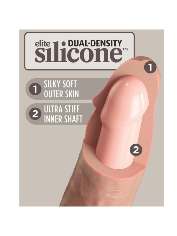 KING COCK - ELITE DILDO REALISTICO VIBRADOR CONTROL REMOTO 17.8 CM