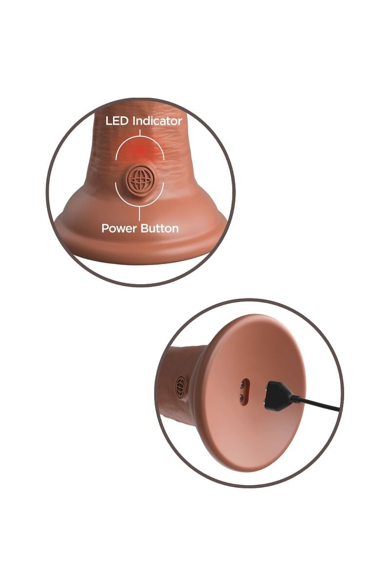 KING COCK - ELITE DILDO REALISTICO VIBRADOR 20.3 CM CARAMELO