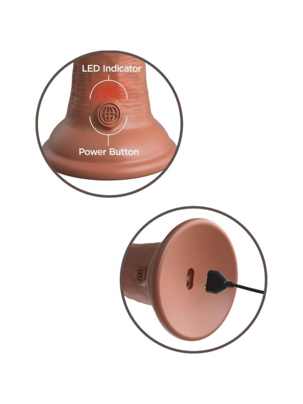 KING COCK - ELITE DILDO REALISTICO VIBRADOR 20.3 CM CARAMELO