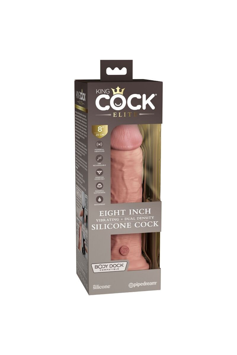 KING COCK - ELITE DILDO REALISTICO VIBRADOR & SILICONA 20.3 CM