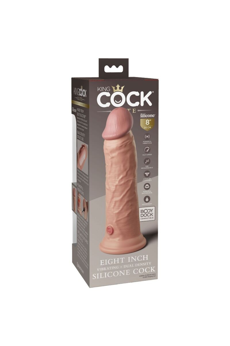 KING COCK - ELITE DILDO REALISTICO VIBRADOR & SILICONA 20.3 CM