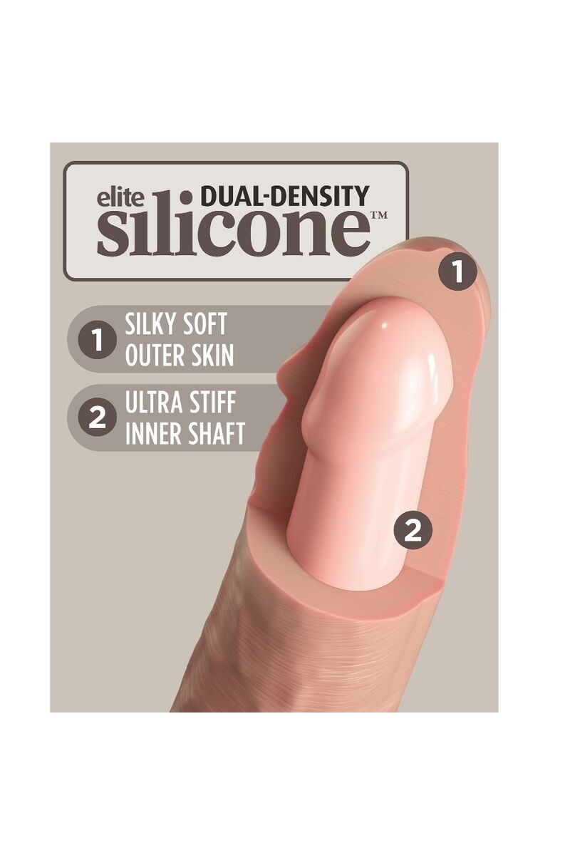 KING COCK - ELITE DILDO REALISTICO VIBRADOR  CONTROL REMOTO 23 CM