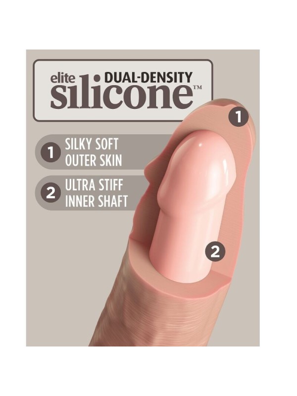 KING COCK - ELITE DILDO REALISTICO VIBRADOR  CONTROL REMOTO 23 CM