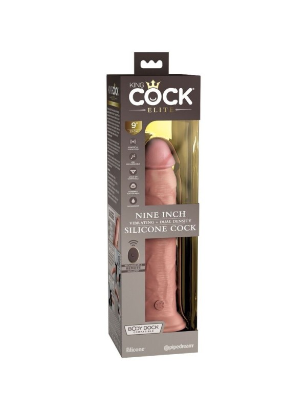 KING COCK - ELITE DILDO REALISTICO VIBRADOR  CONTROL REMOTO 23 CM