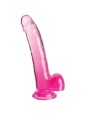 KING COCK - CLEAR DILDO CON TESTICULOS 20.3 CM ROSA