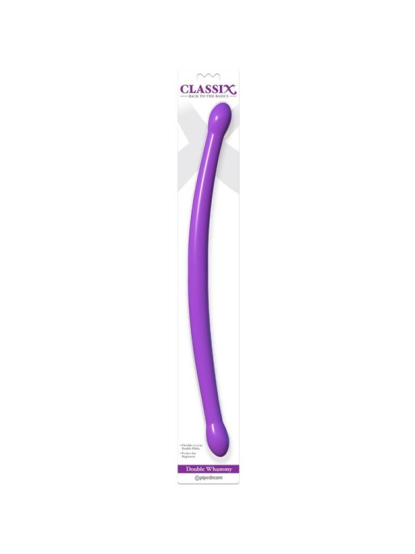 CLASSIX - DILDO DOBLE FLEXIBLE 43.7 CM MORADO