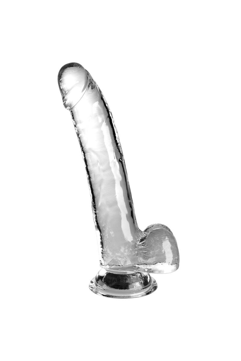 KING COCK - CLEAR DILDO CON TESTICULOS 20.3 CM TRANSPARENTE