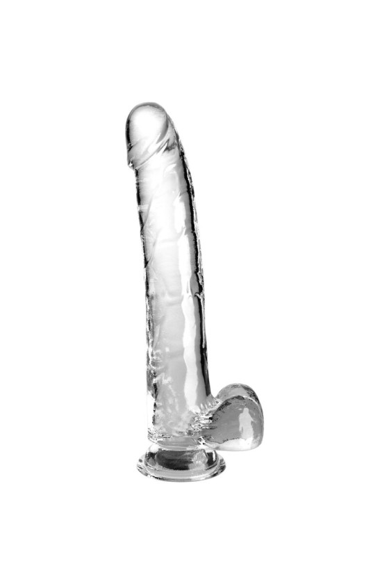 KING COCK - CLEAR DILDO CON TESTICULOS 24.8 CM TRANSPARENTE