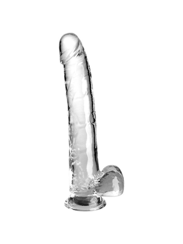 KING COCK - CLEAR DILDO CON TESTICULOS 24.8 CM TRANSPARENTE