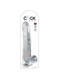 KING COCK - CLEAR DILDO CON TESTICULOS 24.8 CM TRANSPARENTE