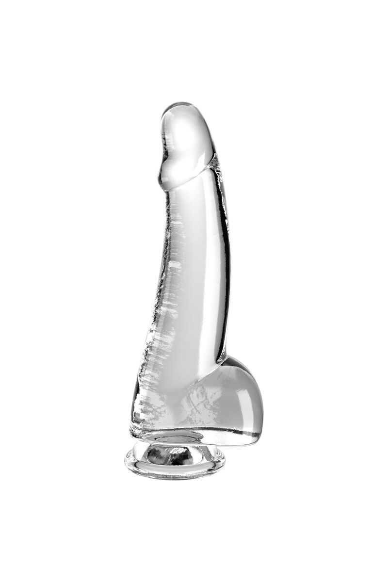 KING COCK - CLEAR DILDO CON TESTICULOS 15.2 CM TRANSPARENTE