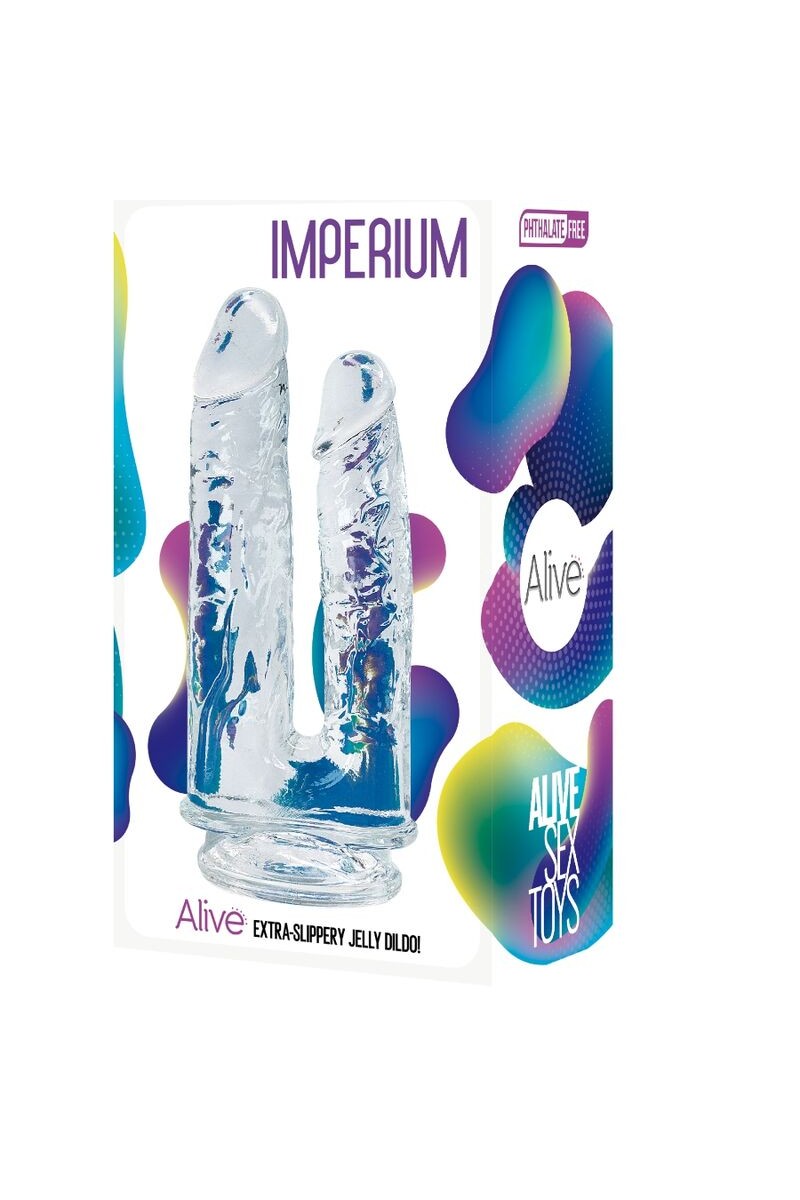 ALIVE - IMPERIUM PENE REALISTICO DOBLE TRANSPARENTE 12/14 CM