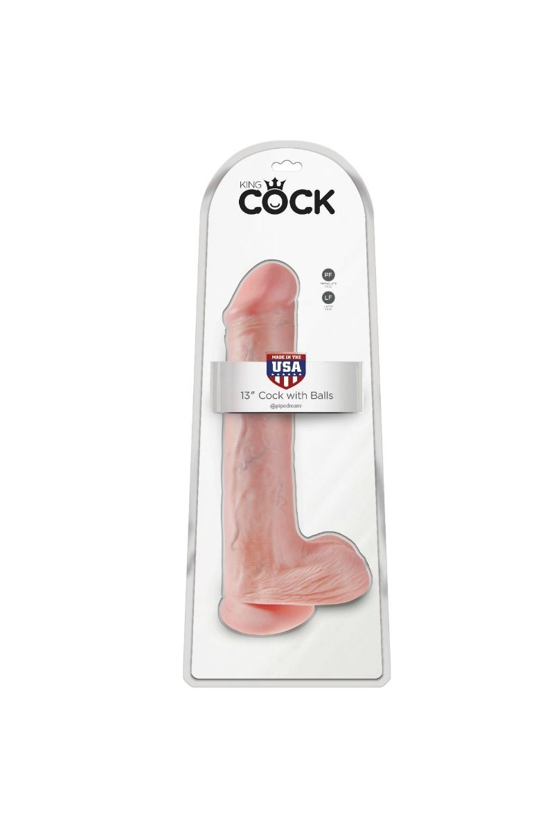 KING COCK - PENE REALISTICO CON TESTICULOS 33 CM COLOR NATURAL