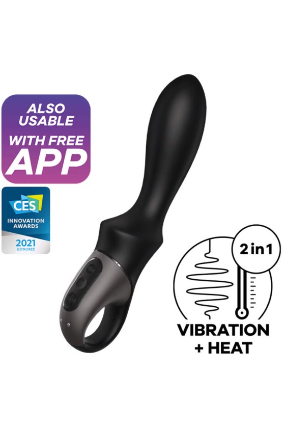 SATISFYER - HEAT CLIMAX VIBRADOR ANAL APP NEGRO