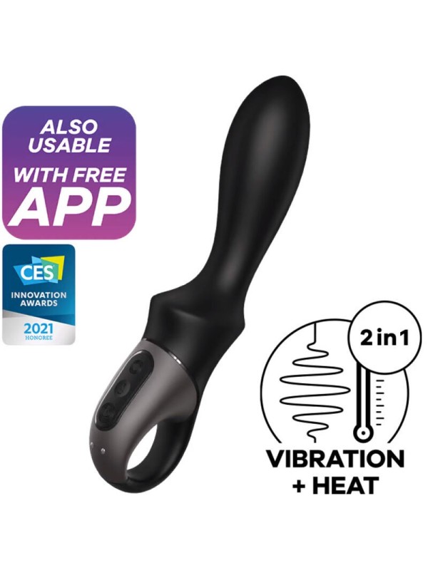 SATISFYER - HEAT CLIMAX VIBRADOR ANAL APP NEGRO