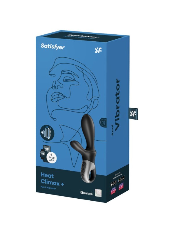 SATISFYER - HEAT CLIMAX+ VIBRADOR ANAL APP NEGRO