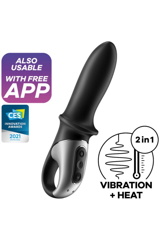 SATISFYER - HOT PASSION VIBRADOR ANAL APP NEGRO