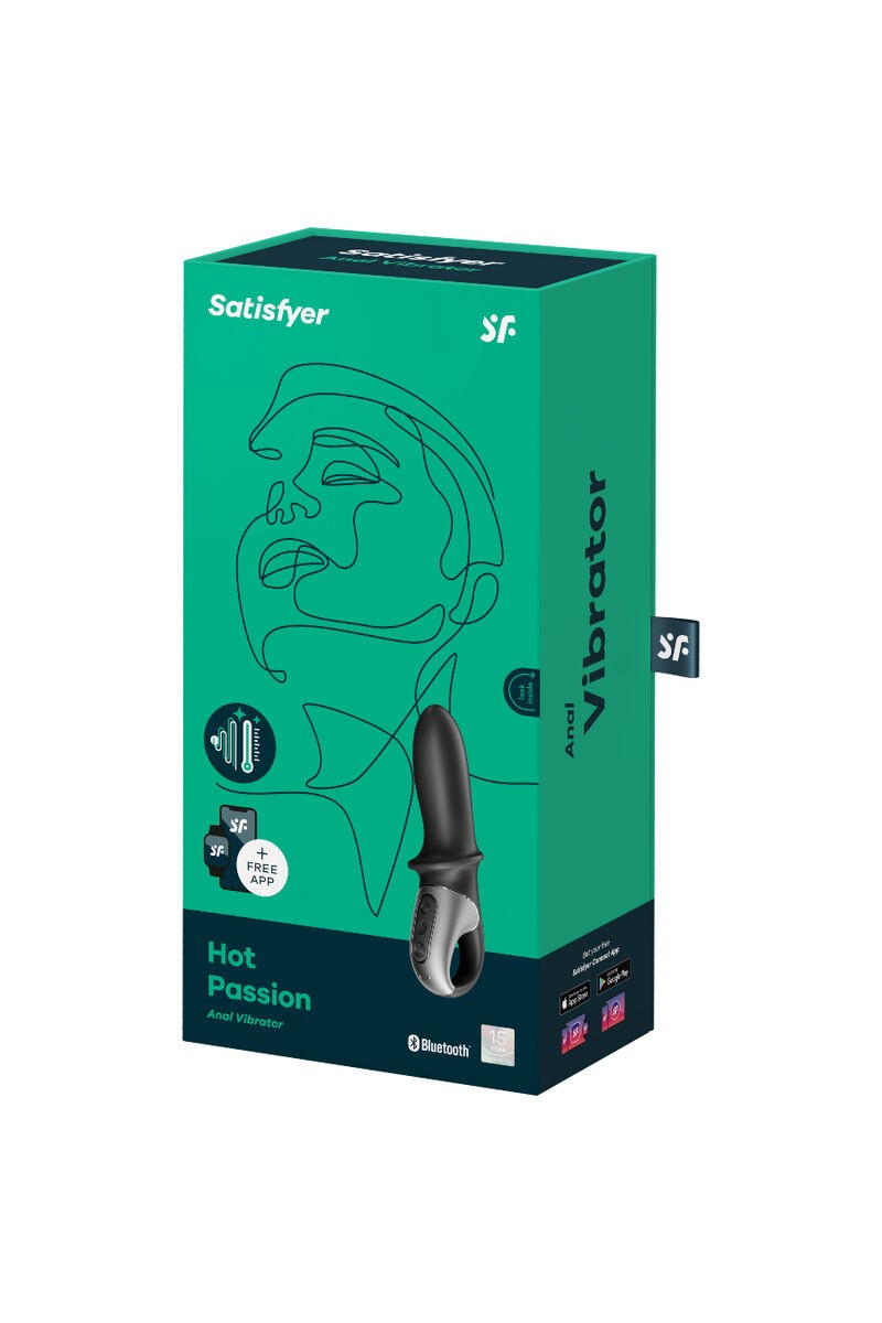 SATISFYER - HOT PASSION VIBRADOR ANAL APP NEGRO