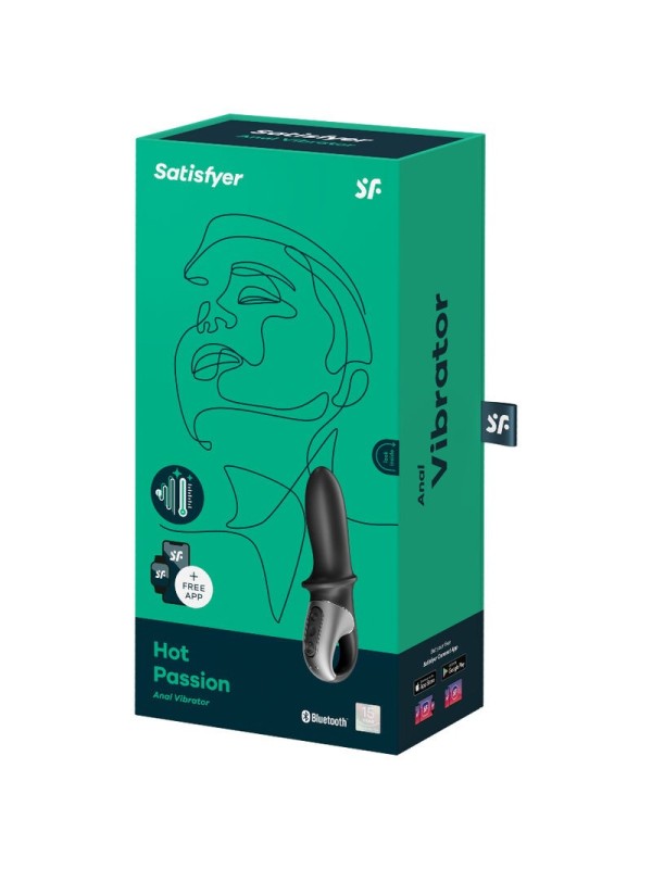 SATISFYER - HOT PASSION VIBRADOR ANAL APP NEGRO