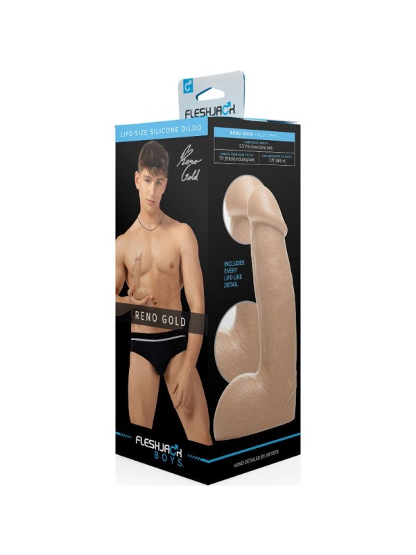 FLESHJACK - RENO GOLD DILDO 19 CM