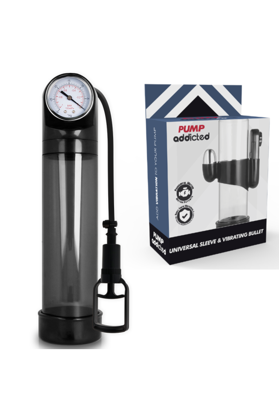 PUMP ADDICTED - BOMBA ERECCIÓN RX9 NEGRO CON VIBRADOR