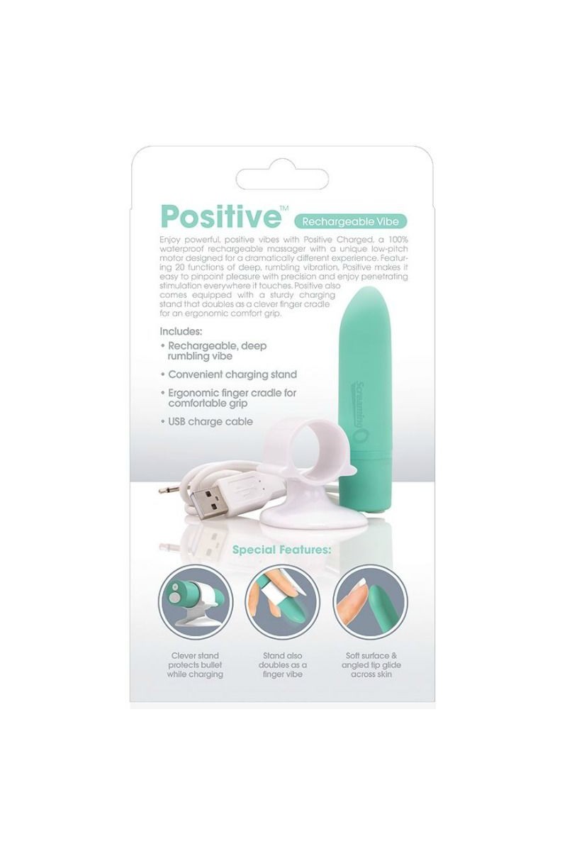 SCREAMING O - MASAJEADOR RECARGABLE POSITIVE VERDE