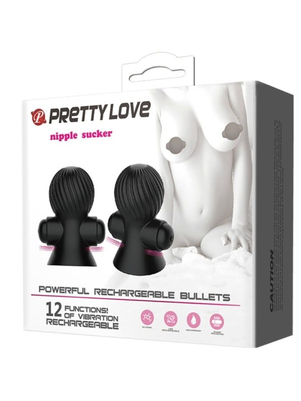 PRETTY LOVE - ESTIMULADORES PARA PEZONES 12 MODOS VIBRACION