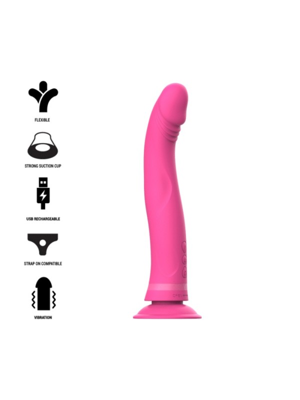 INTENSE - MICHELANGELO DILDO VIBRADOR SILICONA ROSA