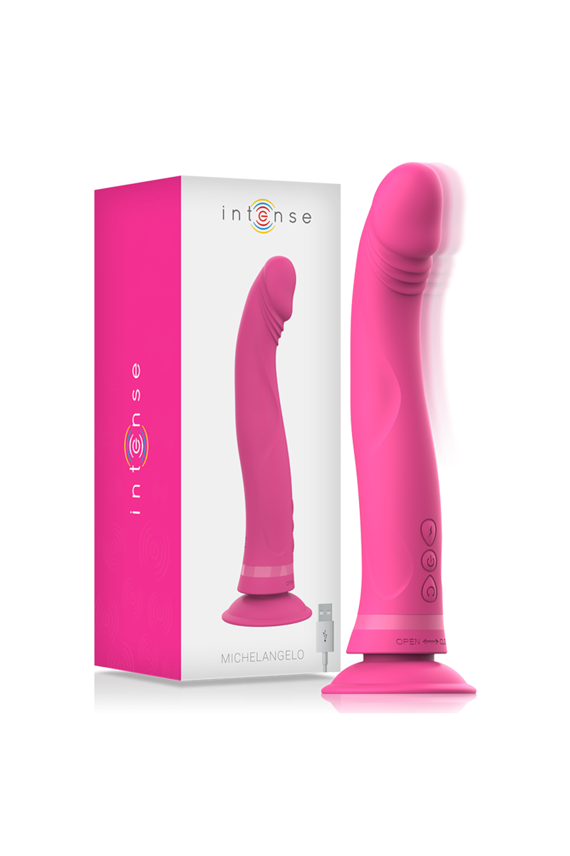 INTENSE - MICHELANGELO DILDO VIBRADOR SILICONA ROSA