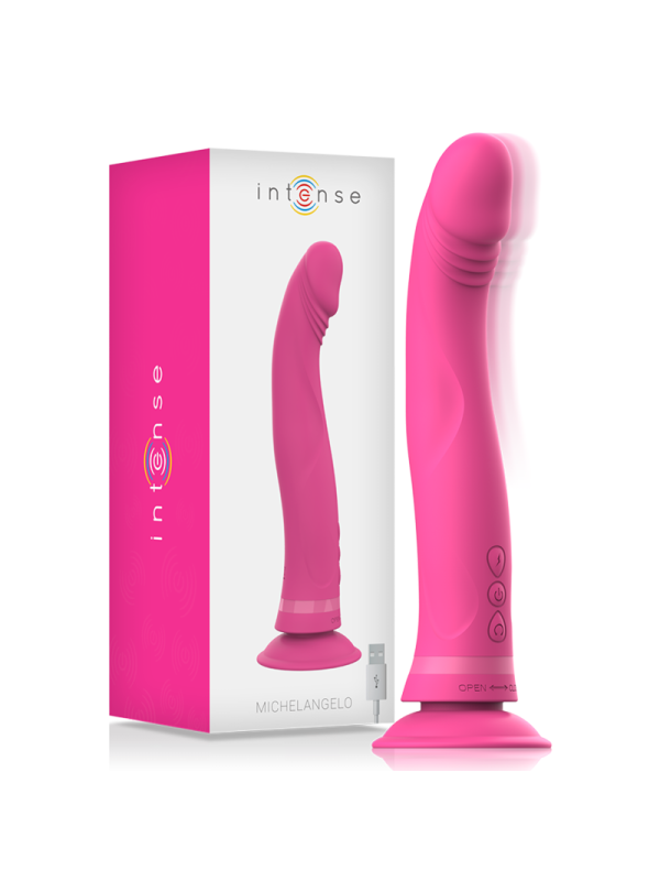 INTENSE - MICHELANGELO DILDO VIBRADOR SILICONA ROSA