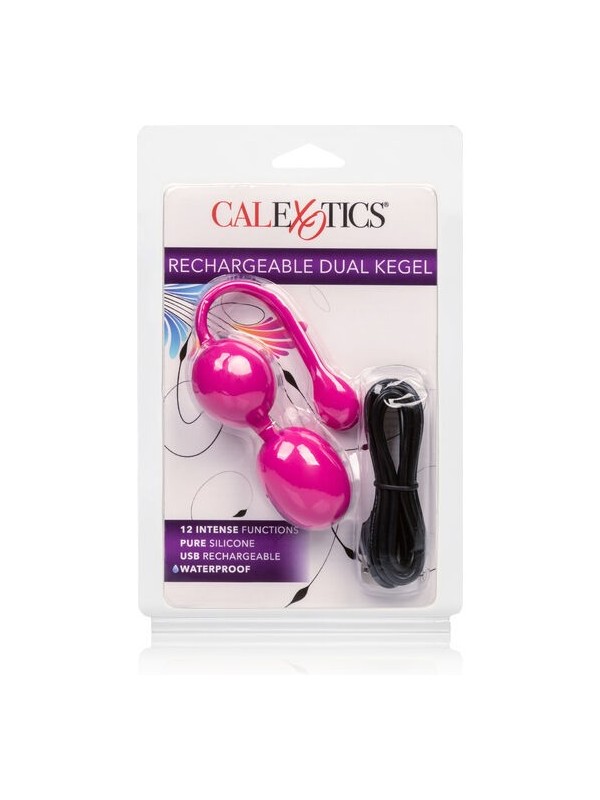 CALIFORNIA EXOTICS - BOLAS DUAL KEGEL RECARGABLES ROSA