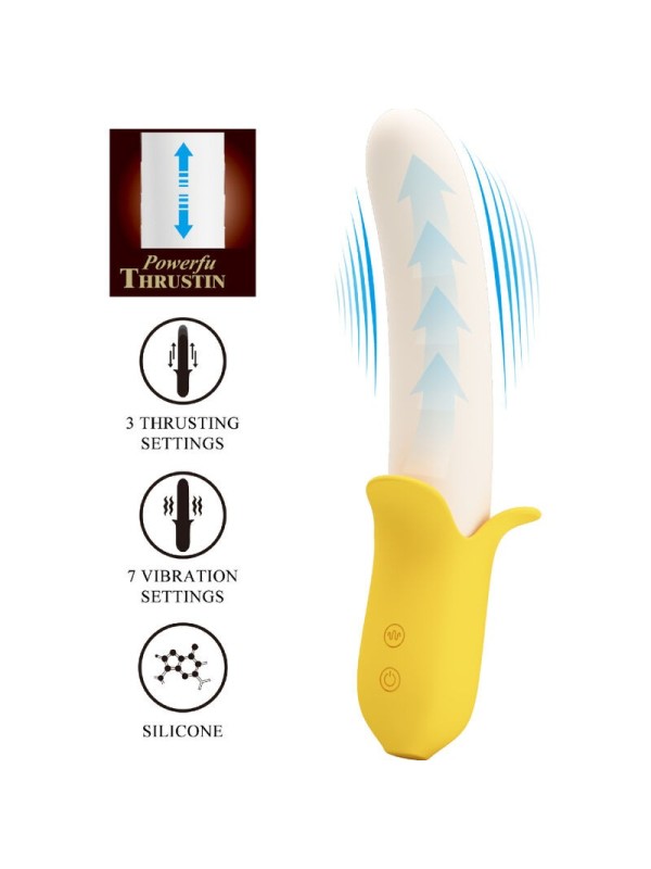 PRETTY LOVE - BANANA GEEK SUPERPOWER 7 VIBRACIONES UP&DOWN SILICONA