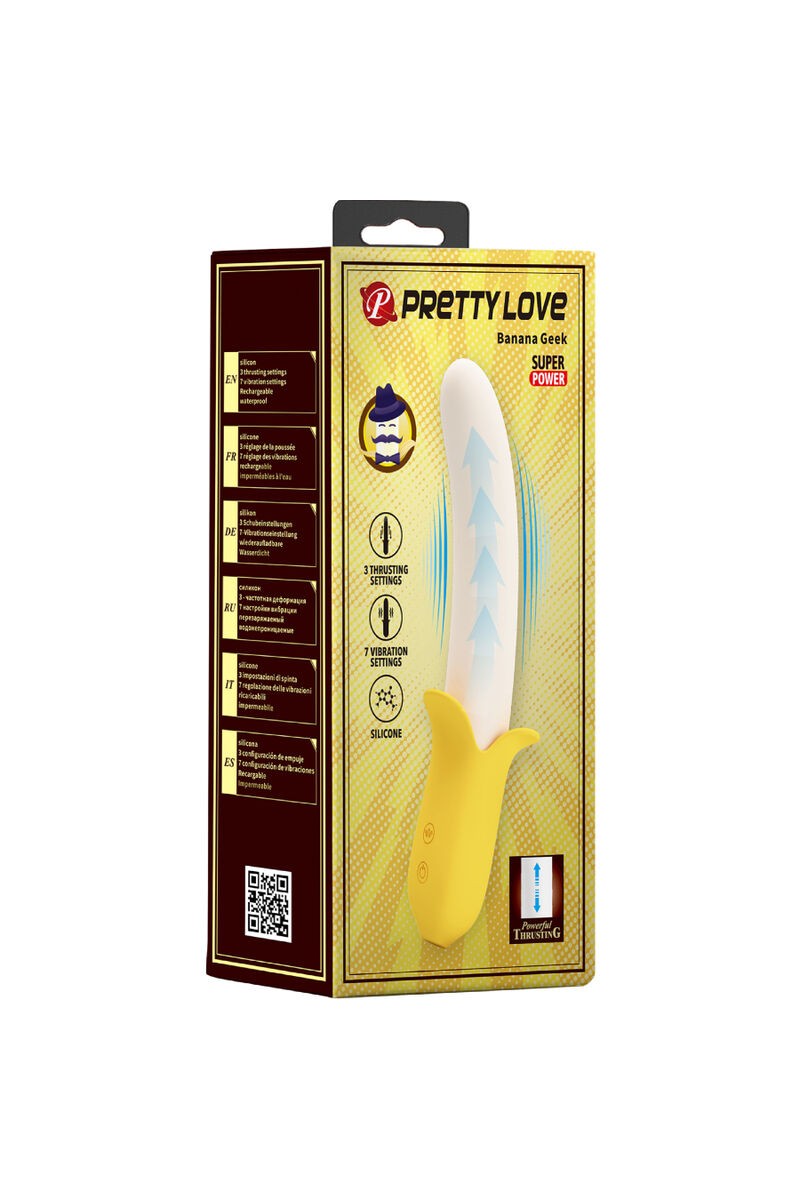 PRETTY LOVE - BANANA GEEK SUPERPOWER 7 VIBRACIONES UP&DOWN SILICONA