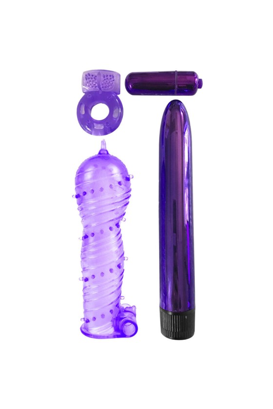 CLASSIX - KIT PARA PAREJAS CON ANILLO, FUNDA Y BALAS MORADO