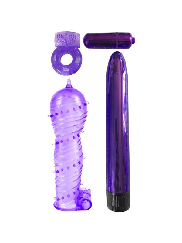 CLASSIX - KIT PARA PAREJAS CON ANILLO, FUNDA Y BALAS MORADO