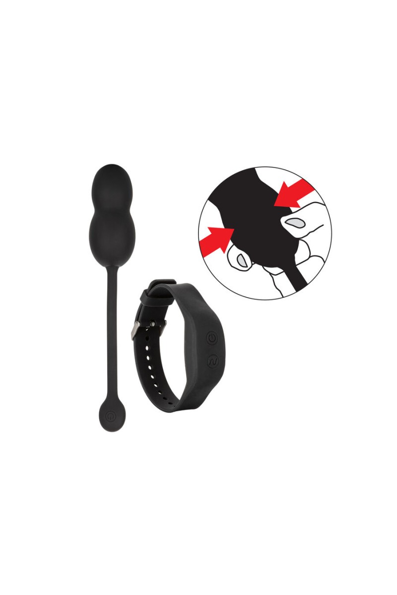 CALIFORNIA EXOTICS - BOLAS KEGEL DE SILICONA CON CONTROL REMOTO NEGRO