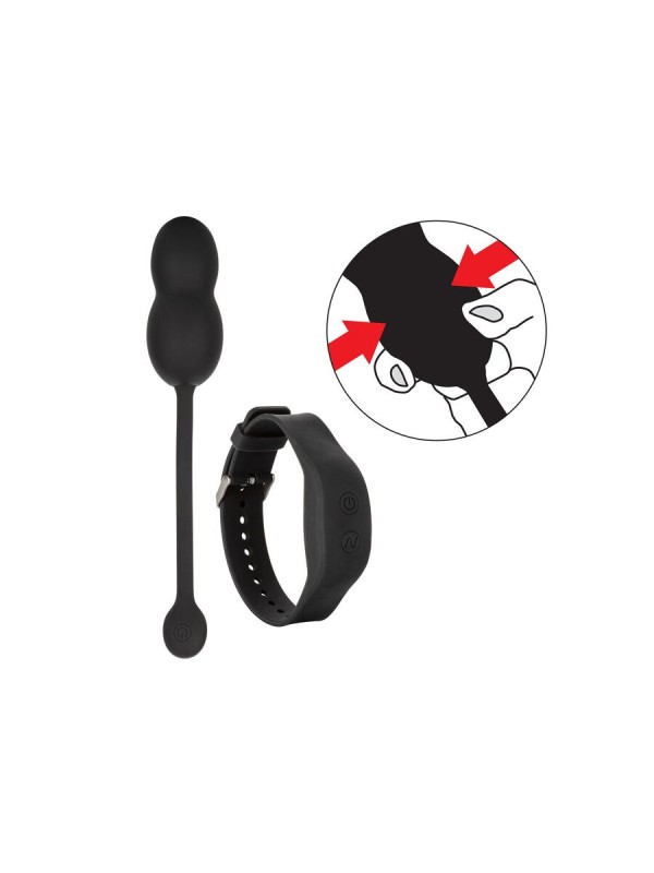 CALIFORNIA EXOTICS - BOLAS KEGEL DE SILICONA CON CONTROL REMOTO NEGRO