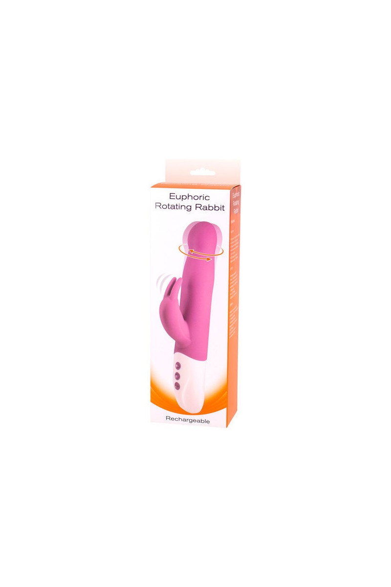 SEVEN CREATIONS - EUPHORIC VIBRADOR CONEJITO CON ROTACIÓN LILA