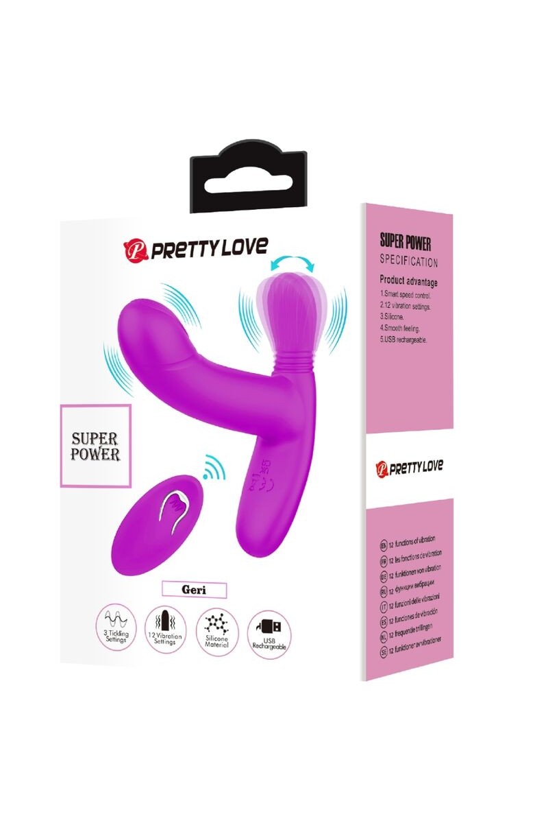 PRETTY LOVE - GERI MASAJEADOR CLITORIS CONTROL REMOTO ROSA