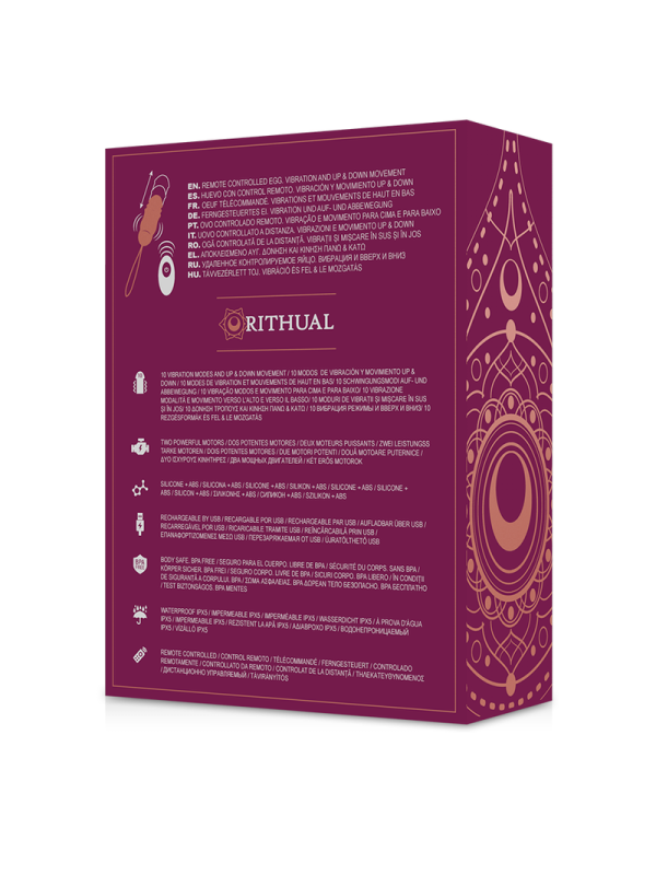 RITHUAL - REVA HUEVO CONTROL REMOTO SISTEMA UP&DOWN + VIBRACIÓN