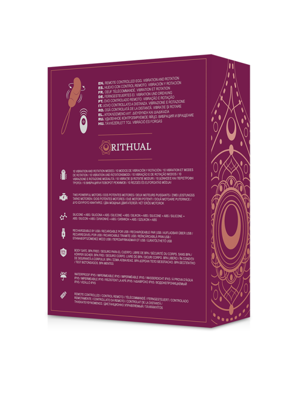 RITHUAL - ESHA HUEVO CONTROL REMOTO SISTEMA ROTACIÓN + VIBRACIÓN