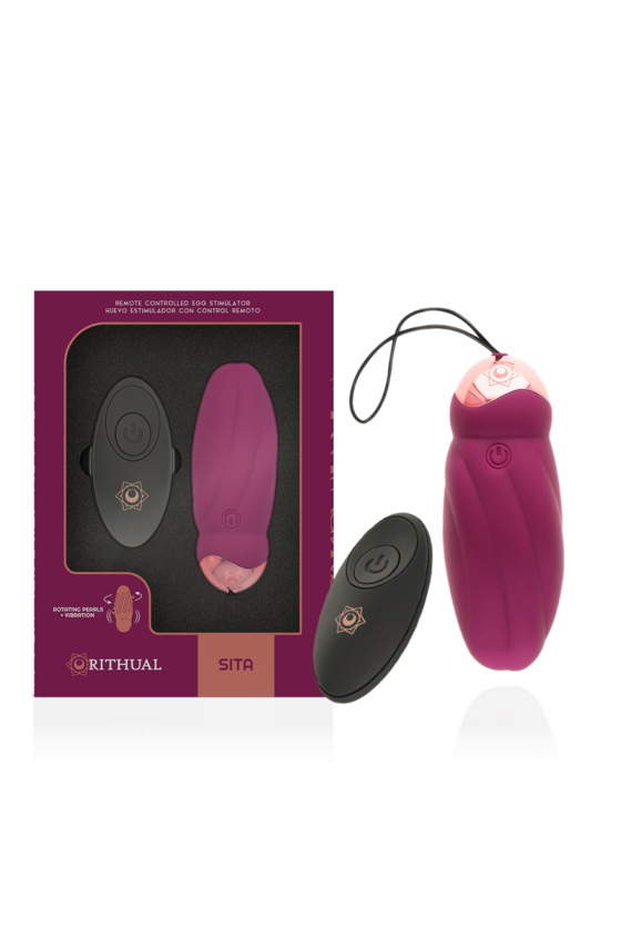 RITHUAL - SITA HUEVO CONTROL REMOTO ROTACIÓN DE PERLAS + VIBRACIÓN