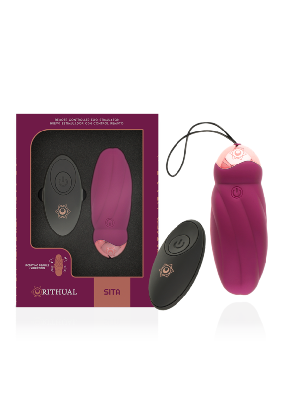 RITHUAL - SITA HUEVO CONTROL REMOTO ROTACIÓN DE PERLAS + VIBRACIÓN