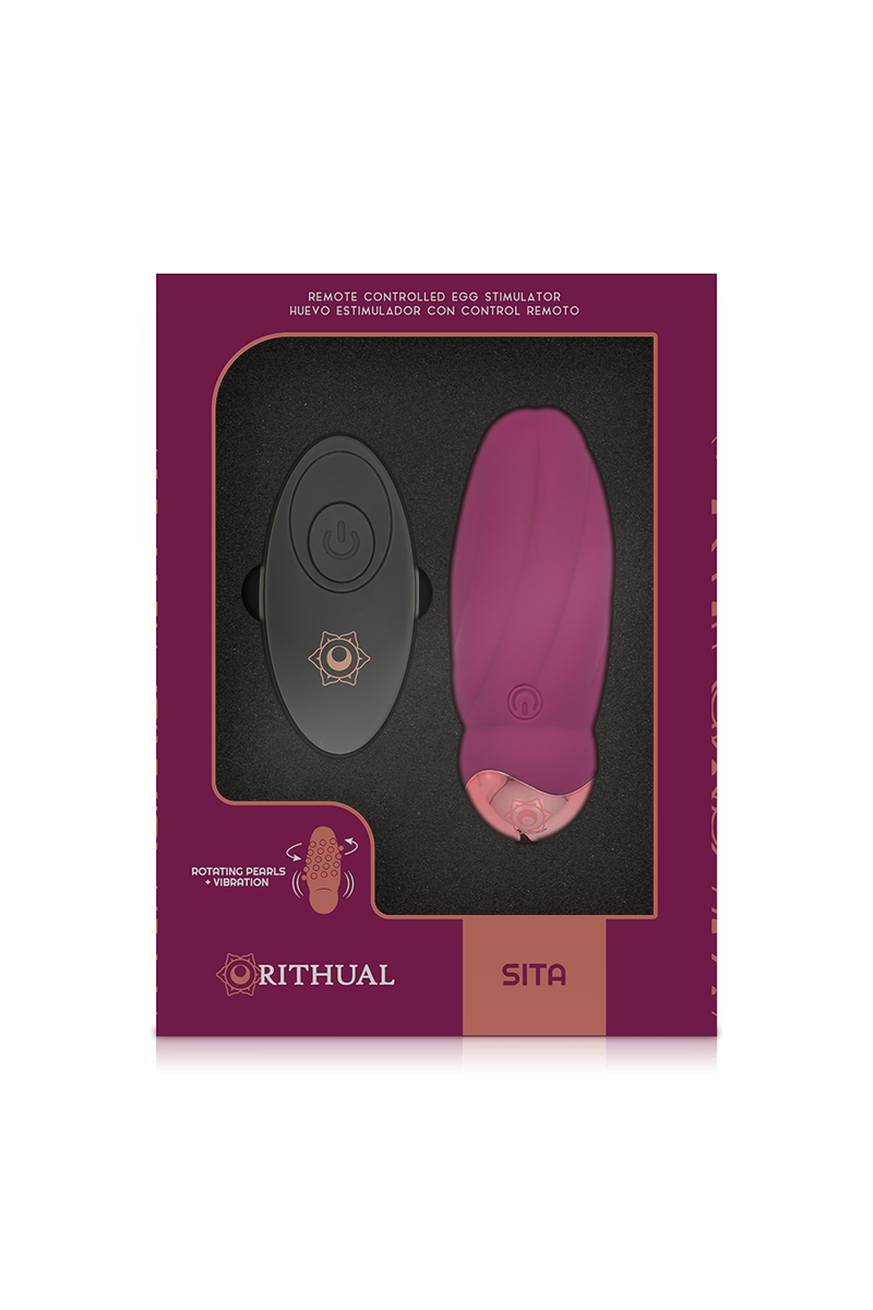 RITHUAL - SITA HUEVO CONTROL REMOTO ROTACIÓN DE PERLAS + VIBRACIÓN