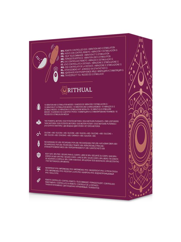 RITHUAL - PRIYA HUEVO CONTROL REMOTO G-SPOT + VIBRACIÓN