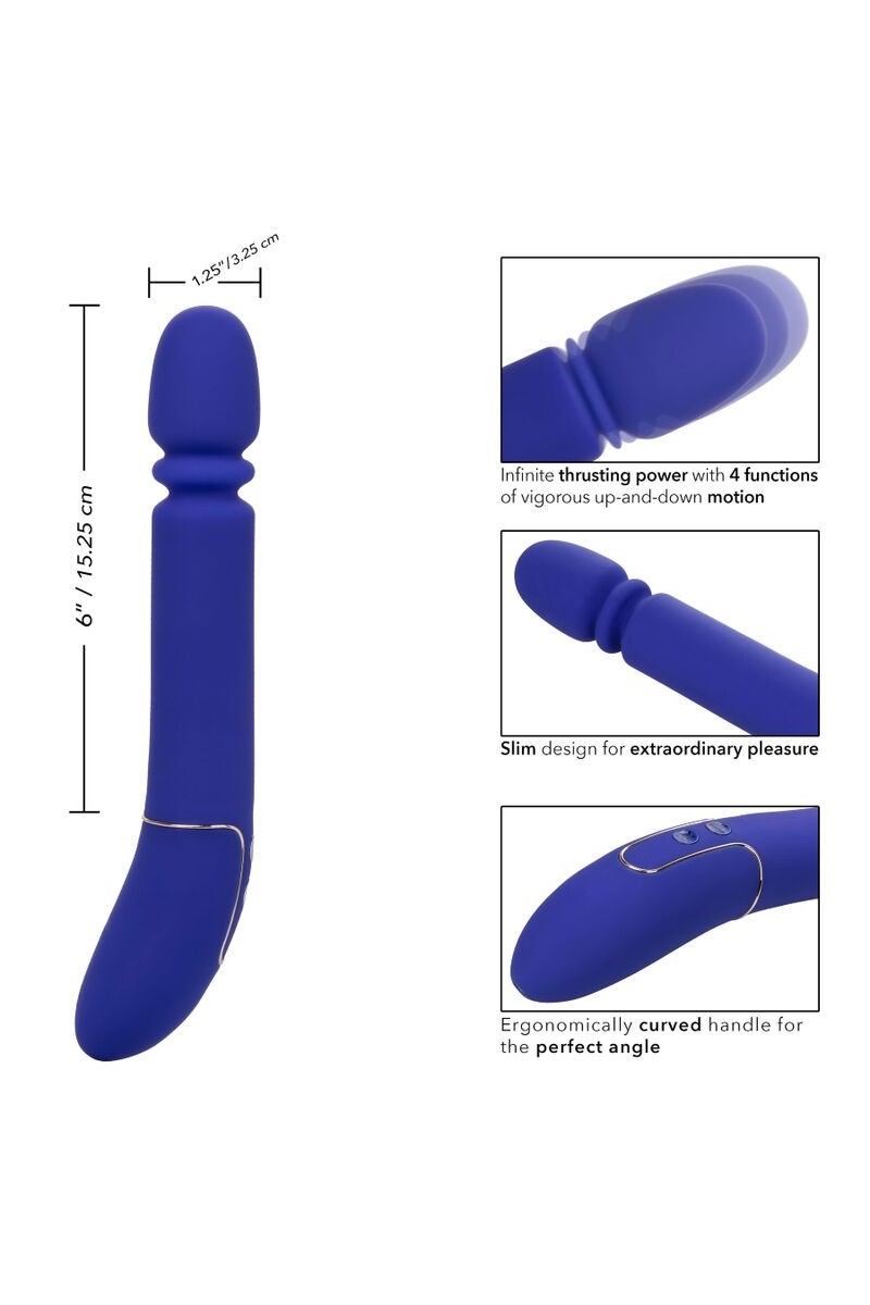 CALIFORNIA EXOTICS - SHAMELESS SLIM THUMPER MASAJEADOR AZUL