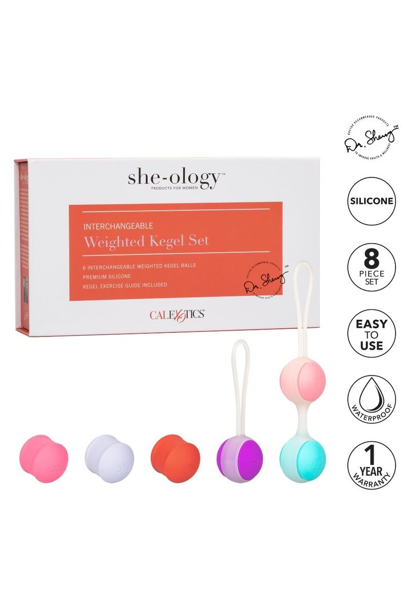 CALIFORNIA EXOTICS - SHE-OLOGY SET BOLAS KEGEL INTERCAMBIABLES